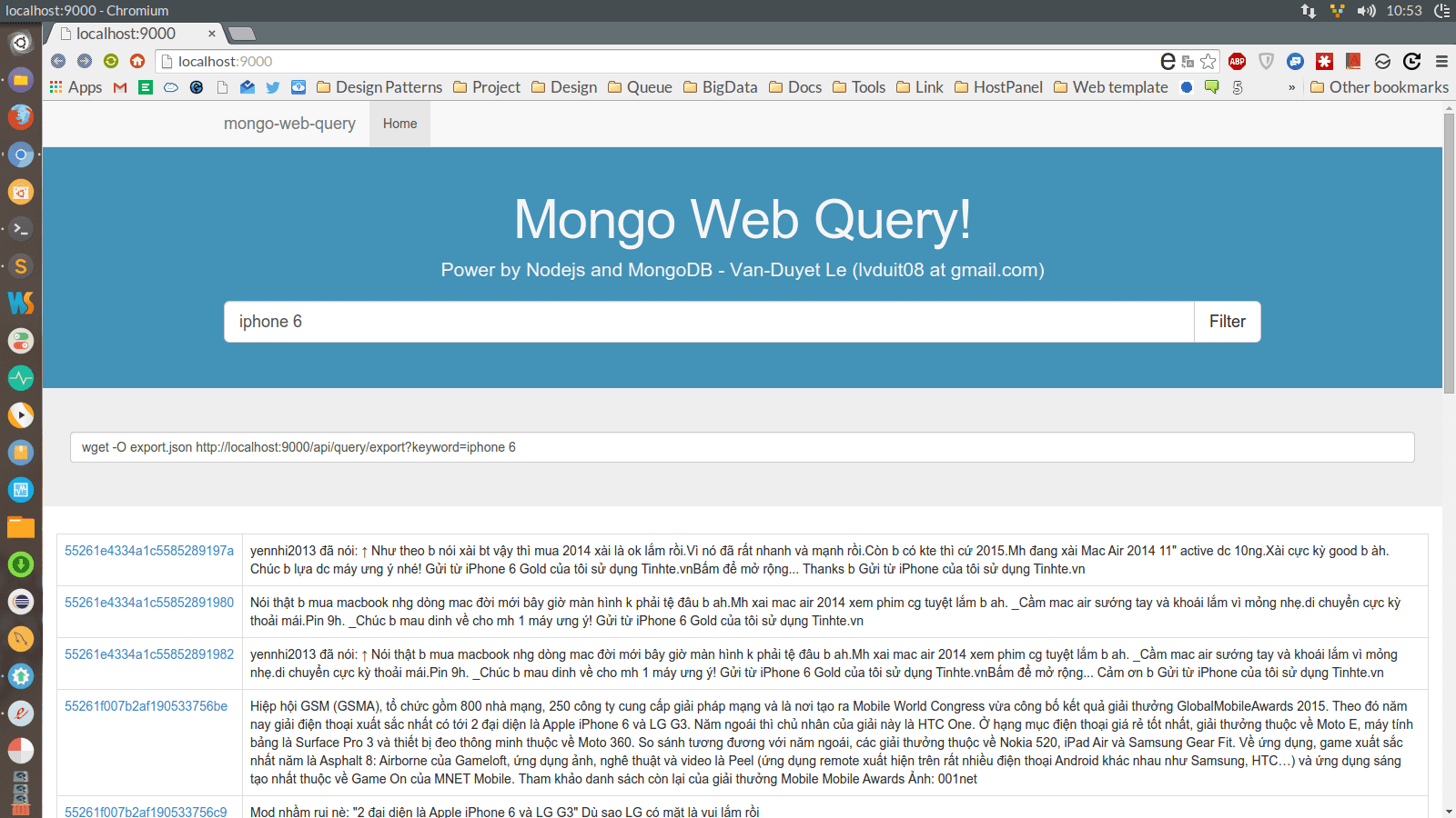 Github project - Mongo-Web-Query - Simple MongoDB Query base on Nodejs and MongoDB